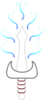 Sword With Blue Flames Clip Art